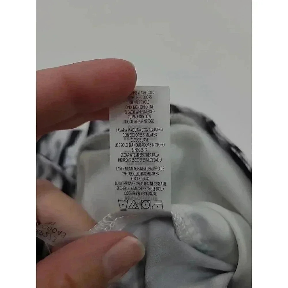 Calvin Klein Parachute Pants Women's Size Small Black and White - Picture 6 of 7